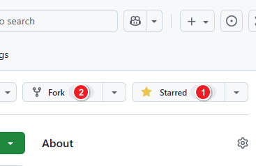 GitHub 仓库页面右上角的 Fork 按钮